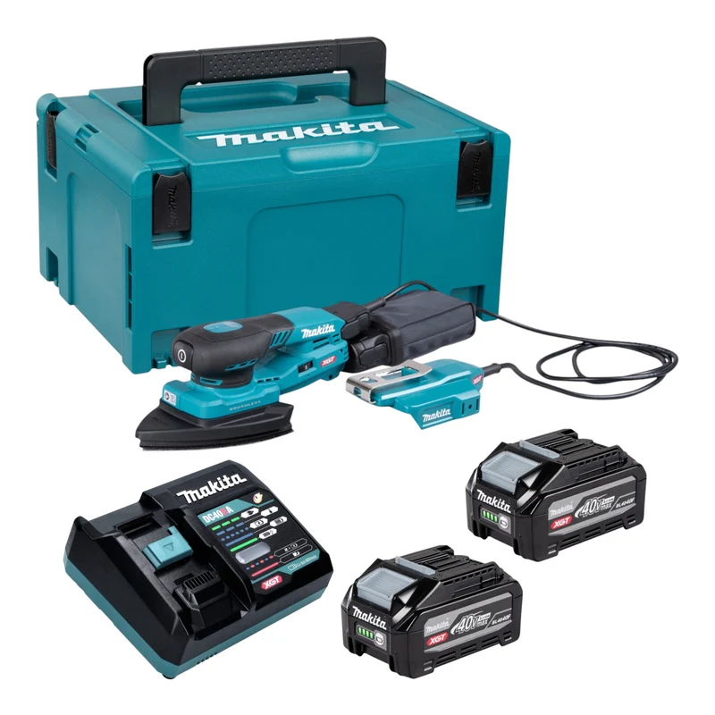 Makita BO 006 CGU201 Akku Deltaschleifer 40 V max. 100 x 150 mm 3,0 mm Hub Brushless + 2x Akku 4,0 Ah + Ladegerät + Makpac