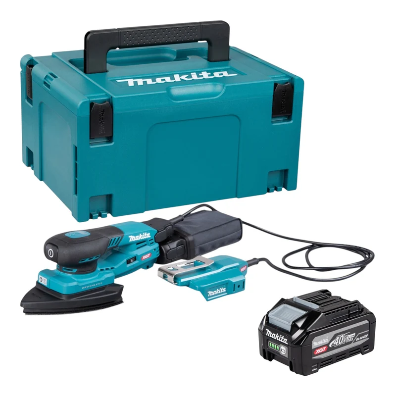 Makita BO 006 CGU101 Akku Deltaschleifer 40 V max. 100 x 150 mm 3,0 mm Hub Brushless + 1x Akku 4,0 Ah + Makpac - ohne Ladegerät
