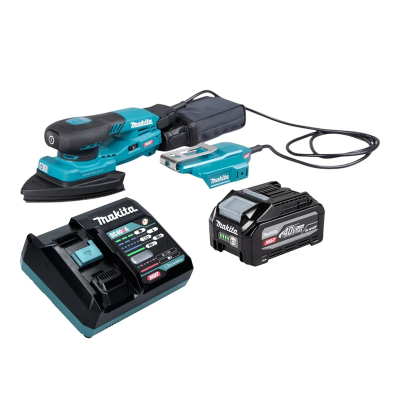 Makita BO 006 CGU101 Akku Deltaschleifer 40 V max. 100 x 150 mm 3,0 mm Hub Brushless + 1x Akku 4,0 Ah + Ladegerät