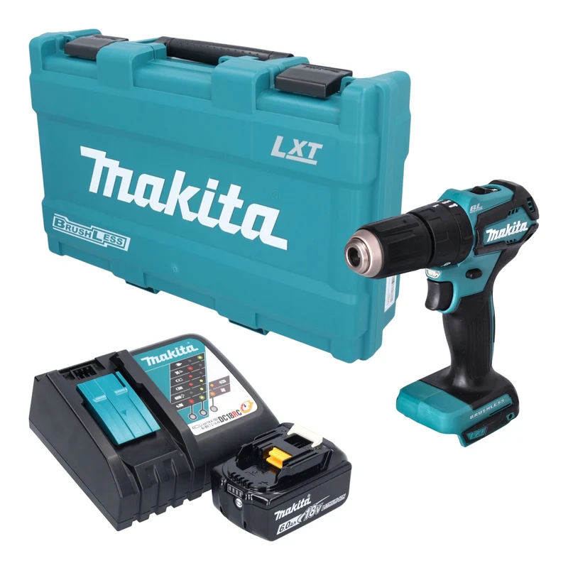 Makita DHP 483 RG1K Akku Schlagbohrschrauber 18 V 40 Nm Brushless + 1x Akku 6,0 Ah + Ladegerät + Koffer