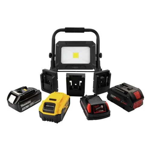 ANSMANN Arbeitsstrahler FL50 W 18 V – LED Baustrahler für 18V Powertool-Akkus mit 4500 Lumen