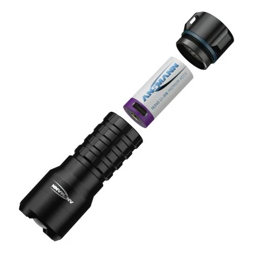 ANSMANN LED Taschenlampe Survival TS450RF – wiederaufladbare Outdoor-Taschenlampe mit 450 Lumen