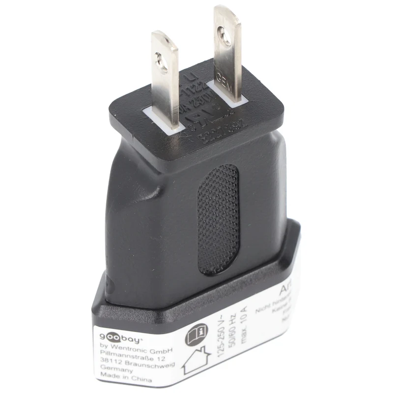 AccuCell Schutzkontaktbuchse Adapter Eurobuchse auf US Stecker
