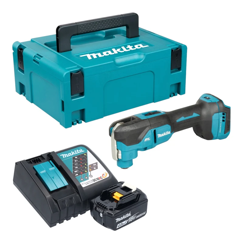 Makita DTM 53 RM1J Akku Multifunktionswerkzeug 18 V OIS / Starlock Brushless + 1x Akku 4,0 Ah + Ladegerät + Makpac