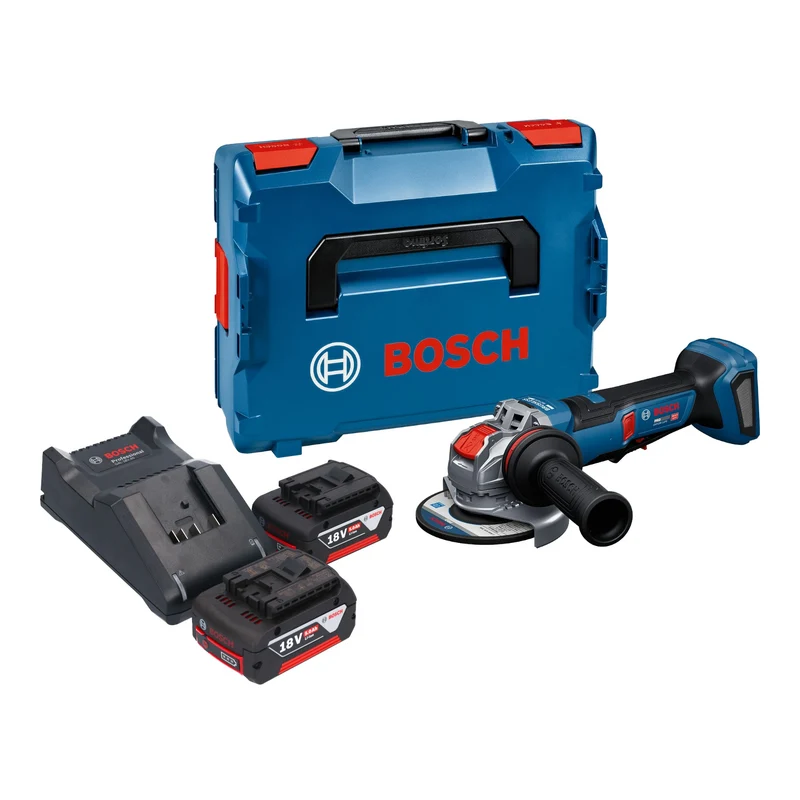Bosch GWX 18V-11 PS Akku Winkelschleifer 18 V 125 mm + 2x Akku 5,0 Ah + Ladegerät + L-Boxx