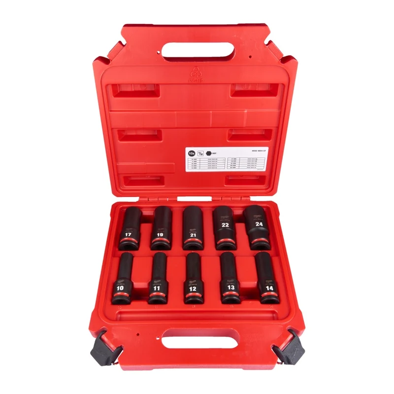 Milwaukee Shockwave Schlagnuss Set 1/2" lang 10 tlg.