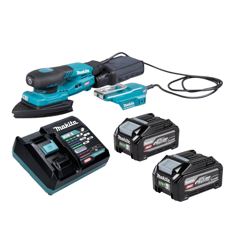 Makita BO 006 CGU201 Akku Deltaschleifer 40 V max. 100 x 150 mm 3,0 mm Hub Brushless + 2x Akku 4,0 Ah + Ladegerät