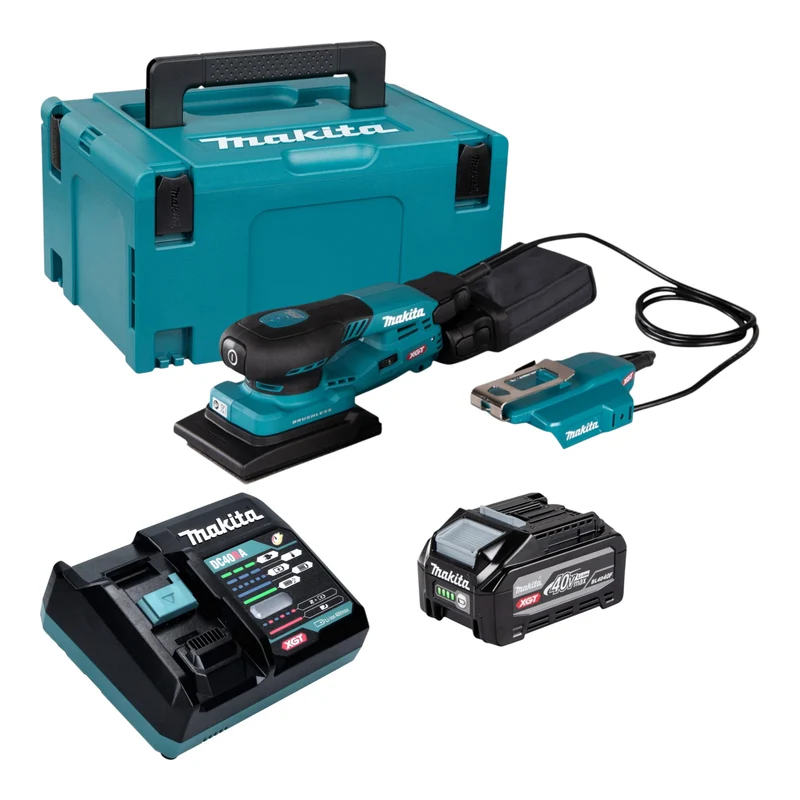 Makita BO 005 CGU101 Akku Schwingschleifer 40 V max. 80 x 130 mm 3,0 mm Hub Brushless + 1x Akku 4,0 Ah + Ladegerät + Makpac