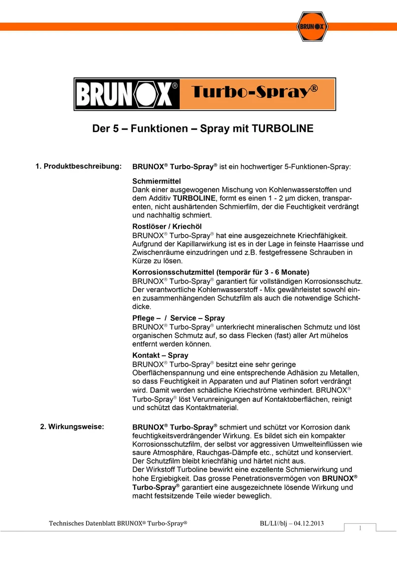 BRUNOX Turbo-Spray 300 ml Multifunktionsöl