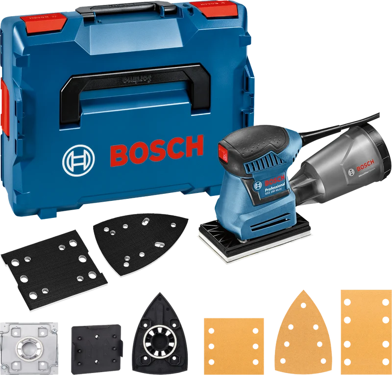 Bosch Professional GSS 160 Multi Schwingschleifer 180 W inkl. Zubehör in L-Boxx 136