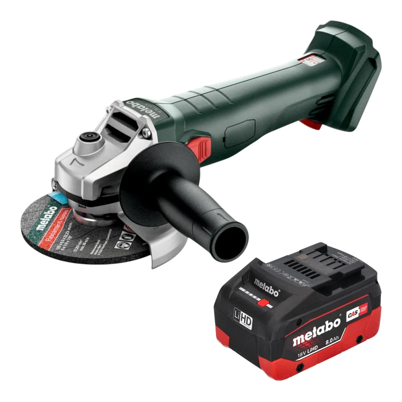 Metabo W 18 7-125 Akku Winkelschleifer 18 V 125 mm + 1x LiHD Akku 8,0 Ah - ohne Ladegerät