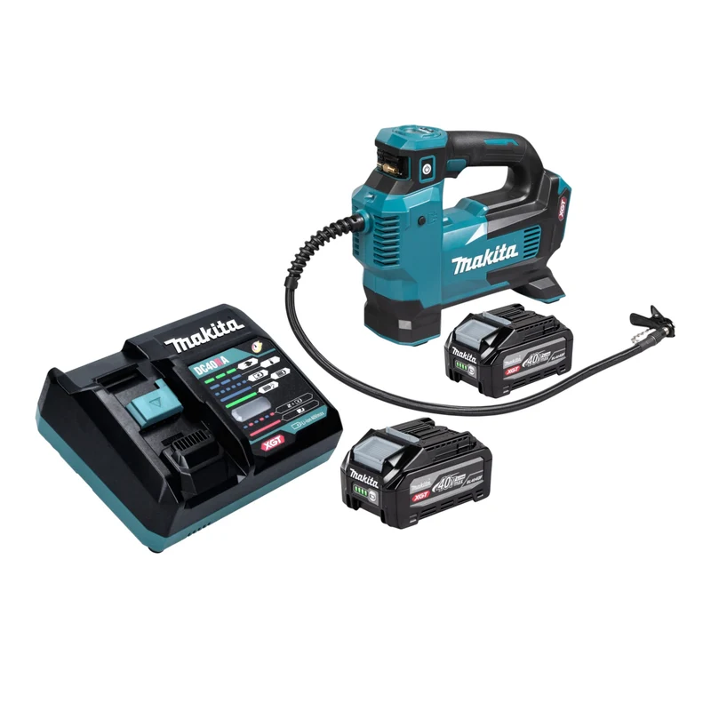Makita MP 001 GU201 Akku Kompressor 40 V max. 11,1 bar + 2x Akku 4,0 Ah + Ladegerät