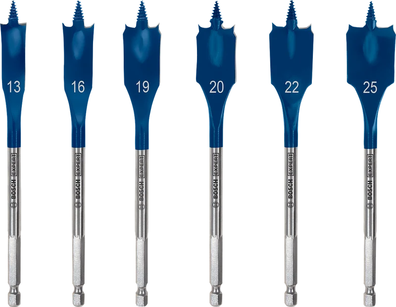 Bosch EXPERT SelfCut Speed Flachfräsbohrer-Set, 13/16/19/20/22/25 mm, 6-tlg.