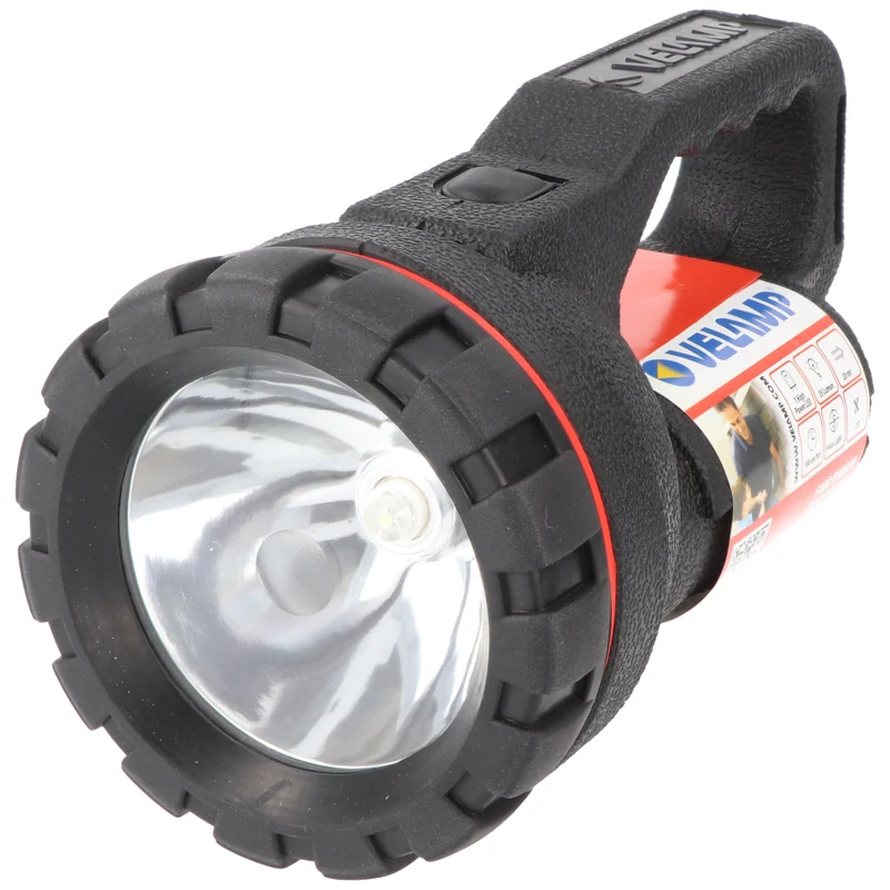 Velamp LED Handleuchte FARO RUBBER mit bis zu 35 Lumen, 0,5W aus natürlichem Kautschuk, inklusive 2 Stück Mono D Batterien