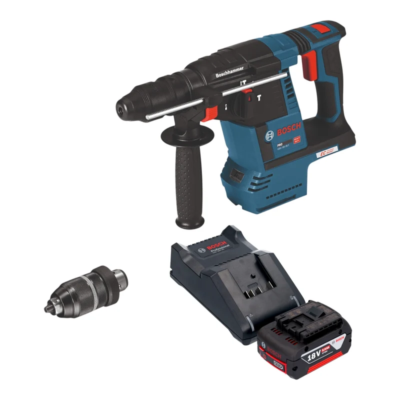 Bosch GBH 18V-26 F Professional Akku Bohrhammer 18 V 2,6 J SDS Plus + 1x Akku 5,0 Ah + Ladegerät