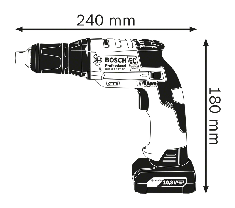 Bosch Professional GTB 12V-11 Akku-Trockenbauschrauber ohne Akku/Lader im Karton