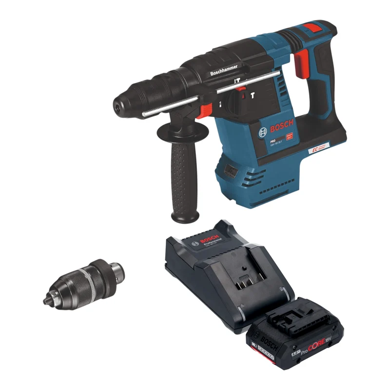 Bosch GBH 18V-26 F Professional Akku Bohrhammer 18 V 2,6 J SDS Plus + 1x ProCORE Akku 4,0 Ah + Ladegerät
