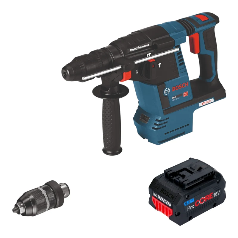 Bosch GBH 18V-26 F Professional Akku Bohrhammer 18 V 2,6 J SDS Plus + 1x ProCORE Akku 5,5 Ah - ohne Ladegerät