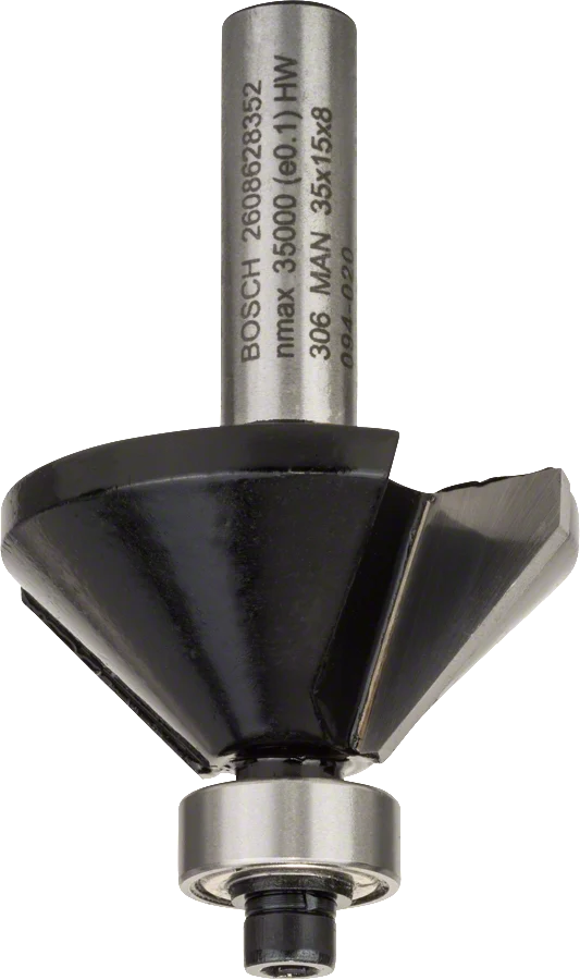 Bosch Fasefräser, 8 mm, B 11 mm, L 15 mm, G 56 mm, 45°