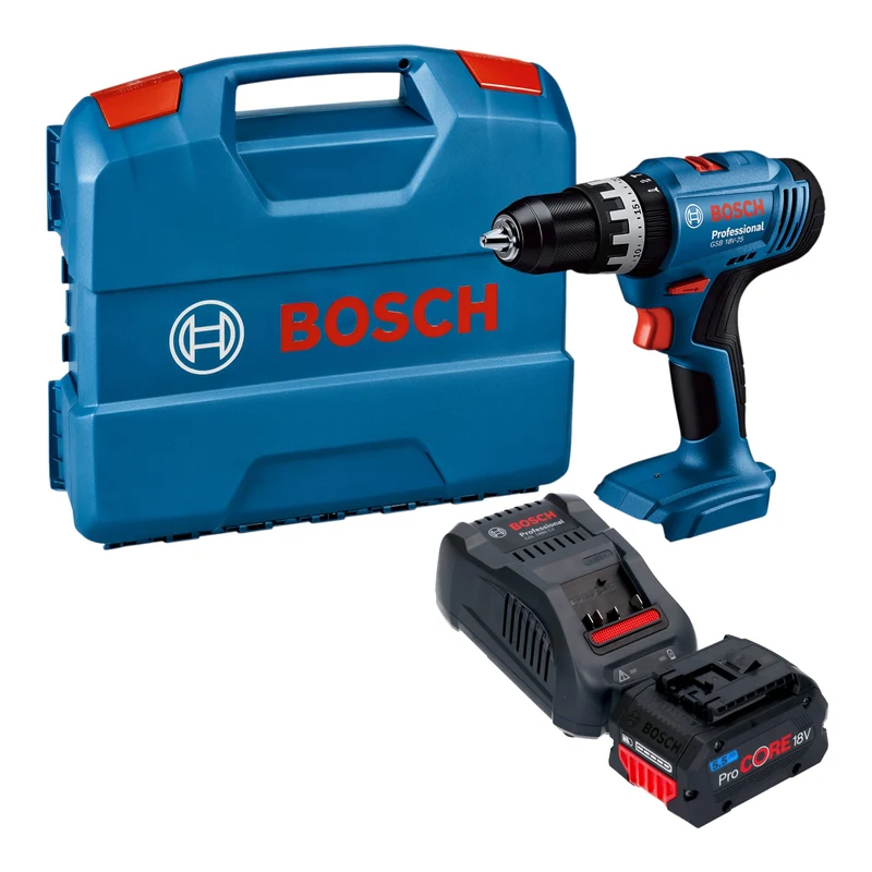 Bosch GSB 18V-25 Professional Akku Schlagbohrschrauber 18 V 56 Nm + 1x ProCORE Akku 5,5 Ah + Ladegerät + L-Case