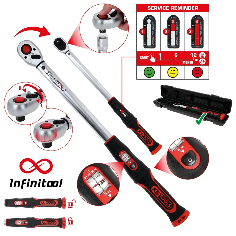 KS Tools 1" INFINITOOL Ratschen-Drehmomentschlüssel, 200-1000 Nm ( 516.9095 )
