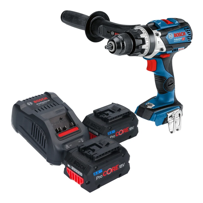 Bosch GSB 18V-110 C Professional Akku Schlagbohrschrauber 18 V 110 Nm Brushless + 2x ProCORE Akku 5,5 Ah + Ladegerät