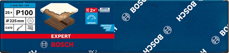 Bosch EXPERT C470 Schleifscheibe Ø 225 mm (25er-Pack, 19 Löcher, für Trockenbauschleifer)