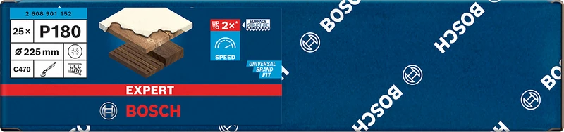 Bosch EXPERT C470 Schleifscheibe Ø 225 mm (25er-Pack, 19 Löcher, für Trockenbauschleifer)