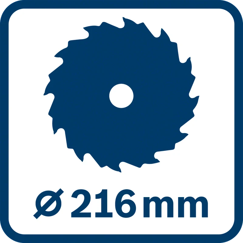 Bosch Akku-Kapp- & Gehrungssäge GCM 18V-216 (Trenntiefe max.: 70 mm, Sägeblatt-Ø: 216 mm, Biturbo, Solo)