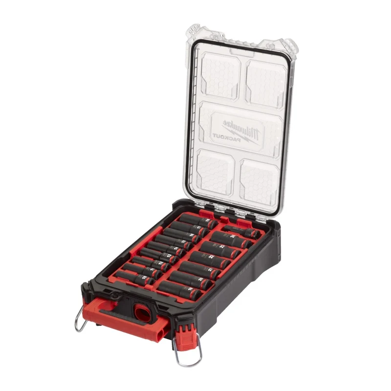 Milwaukee Shockwave Schlagnuss-Set 1/2" PACKOUT Organiser 16tlg.