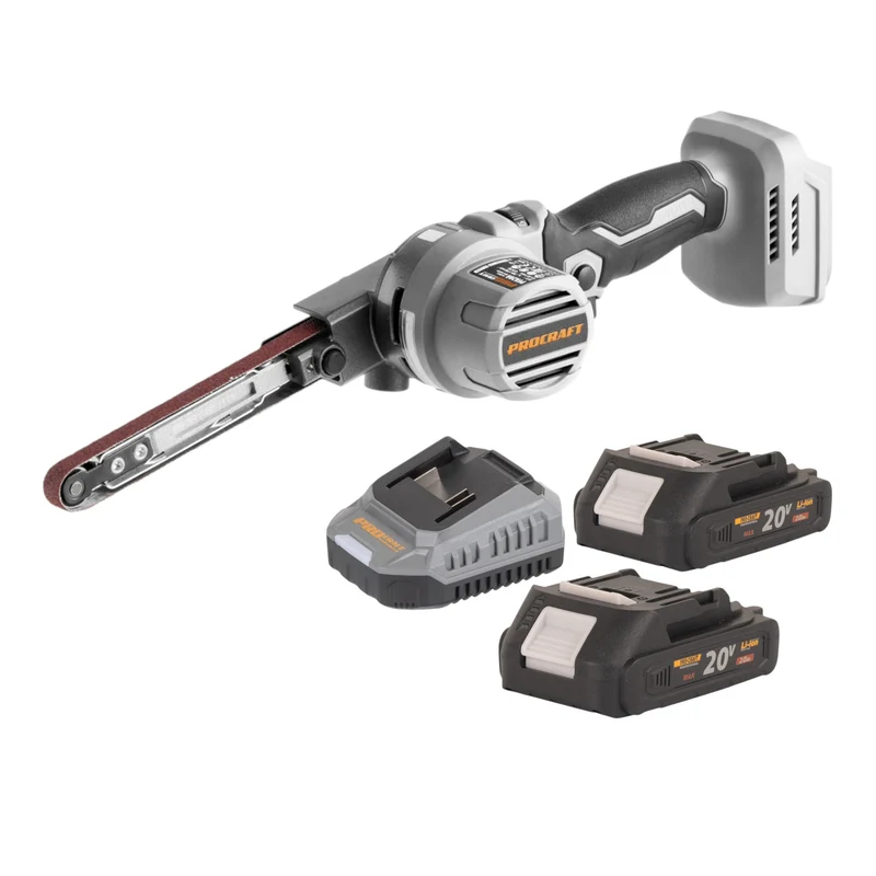 ProCraft Industrial PFA20A-BB Akku Bandfeile 20 V 13 x 457 mm Brushless + 2x Akku 2,0 Ah + Ladegerät