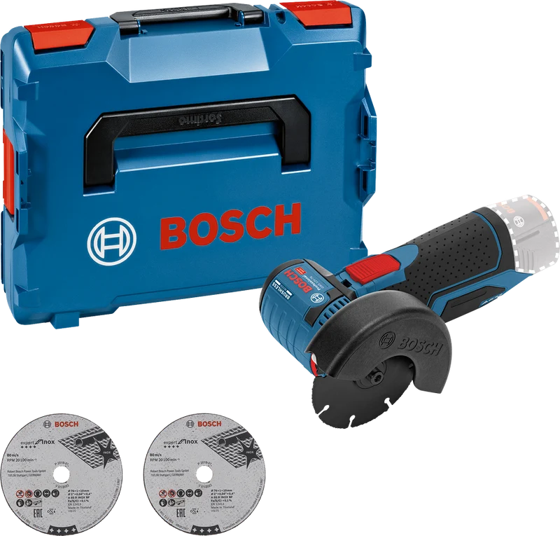 Bosch Professional GWS 12V-76 Akku-Winkelschleifer ohne Akku/Lader in L-Boxx 102 (06019F2003)
