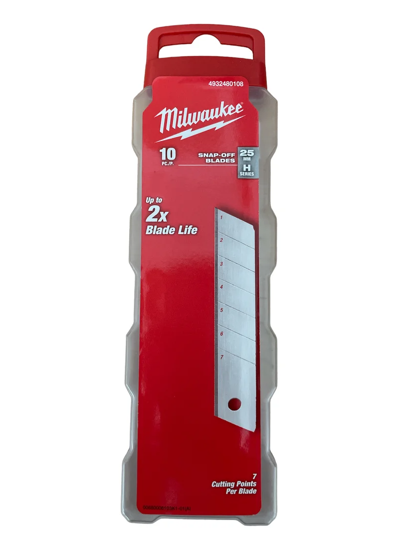 Milwaukee Nachfüllpack für Cuttermesser Abbrechklinge 25 mm silber
