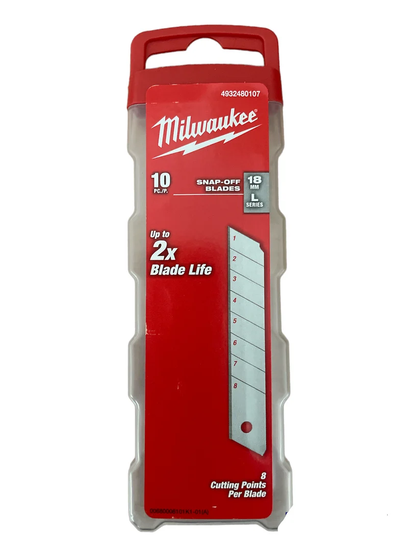 Milwaukee Nachfüllpack für Cuttermesser Abbrechklinge 18 mm silber