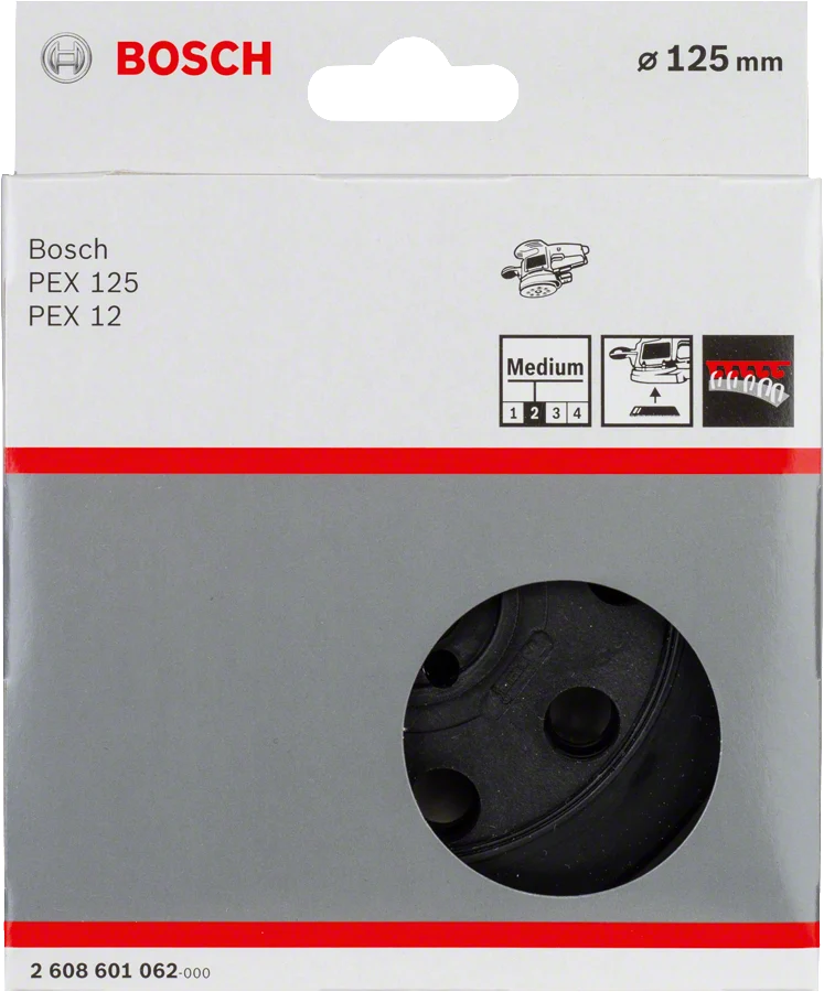 Bosch Schleifteller mit Klett mittelhart Ø 125 mm für PEX 125 A / A-1 / AE