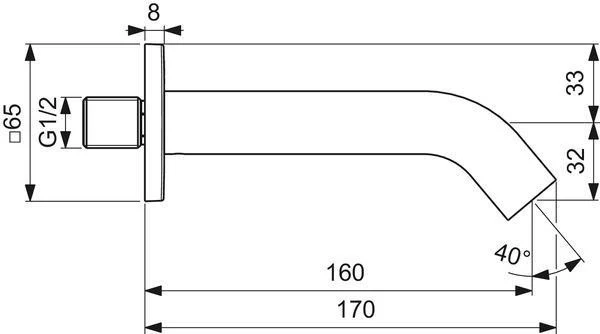 Ideal Standard Joy Neo Wandauslaufventil 160 mm