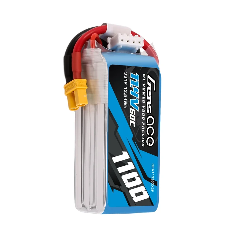 Gens ace 1100mAh 11,4V 60C 3S1P LiPo-Akkupack mit XT30-Stecker