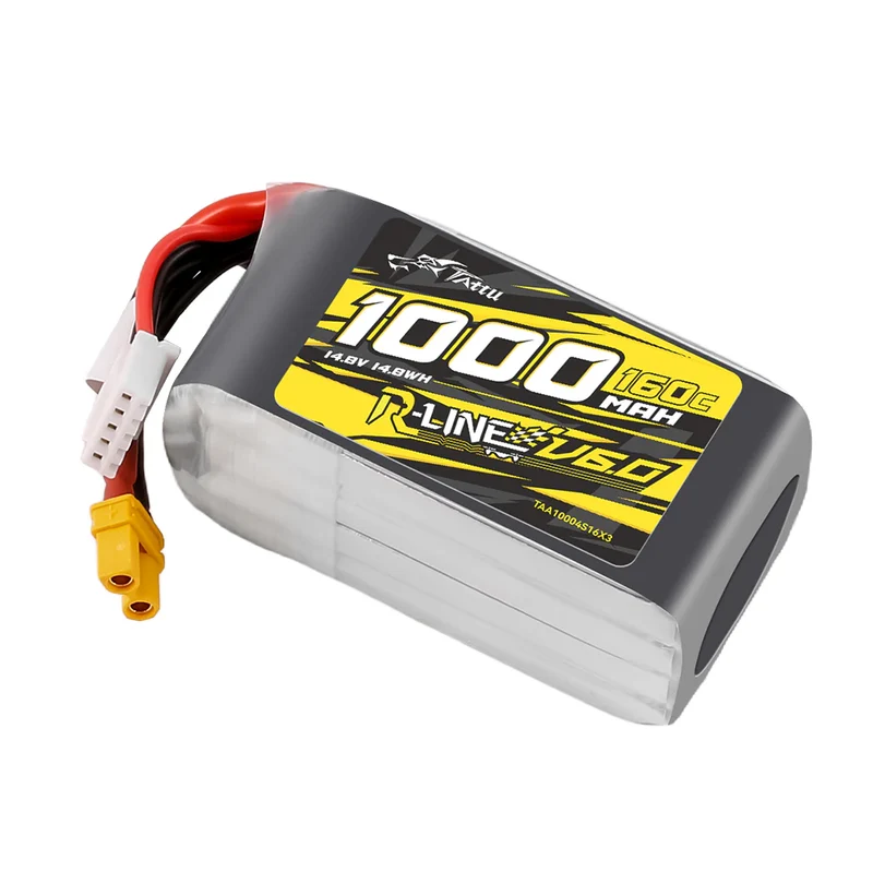 Tattu R-Line Version 6.0 1000mAh 14,8V 160C 4S1P LiPo-Akkupack mit XT30-Stecker