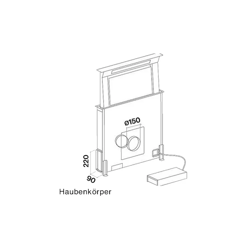 Arbeitsplattenhaube DOWN DRAFT 120