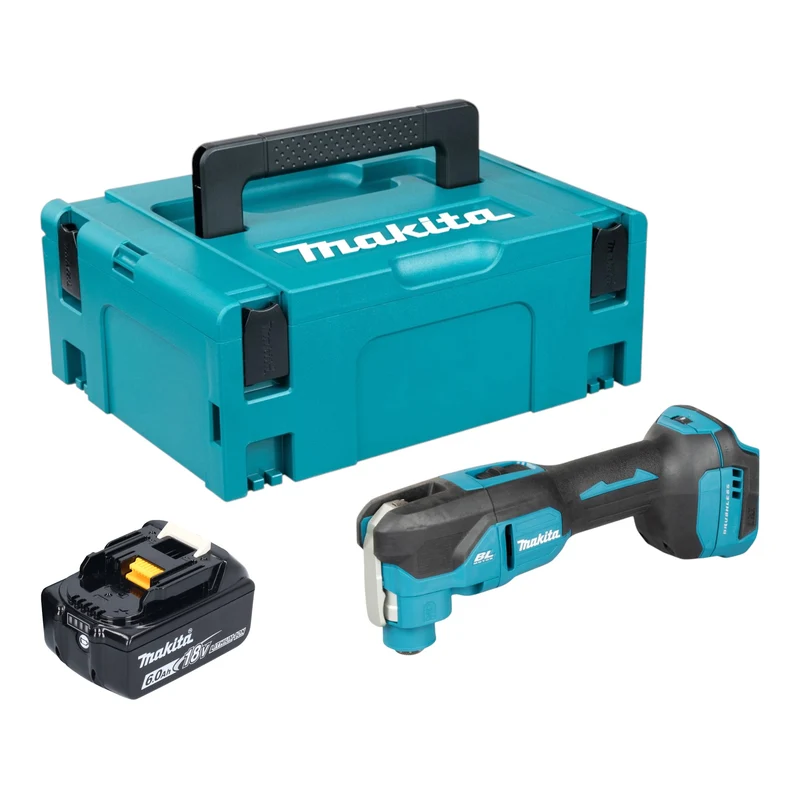Makita DTM 53 G1J Akku Multifunktionswerkzeug 18 V OIS / Starlock Brushless + 1x Akku 6,0 Ah + Makpac - ohne Ladegerät