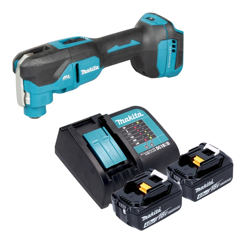 Makita DTM 53 SM Akku Multifunktionswerkzeug 18 V OIS / Starlock Brushless + 2x Akku 4,0 Ah + Ladegerät