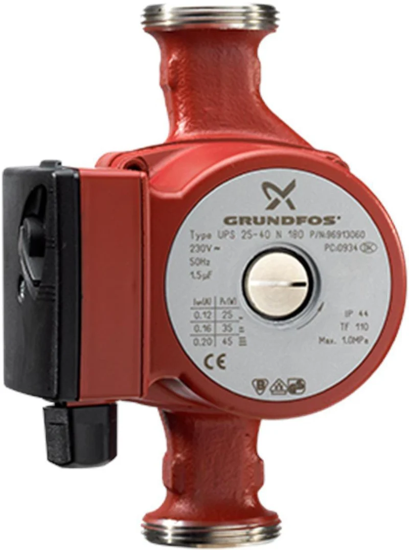GRUNDFOS Zirkulationspumpe UP 20-07 N 150 mm – 1x230 V, G1 1/4, Edelstahl, PN 10