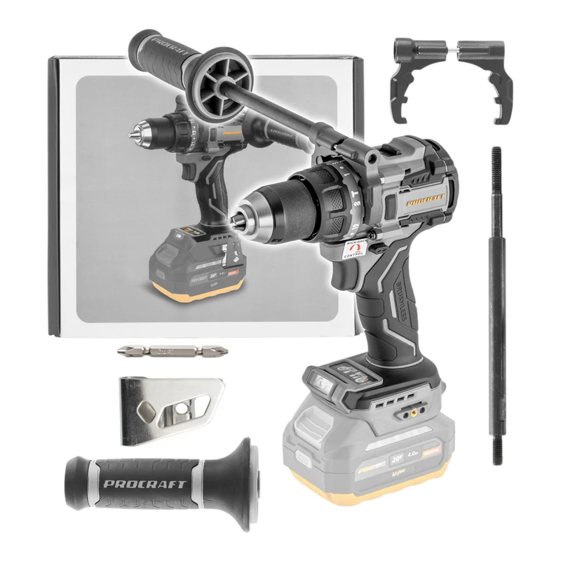 ProCraft Industrial CD20C-BB Akku Schlagbohrschrauber 20 V 120 Nm Brushless Solo - ohne Akku, ohne Ladegerät