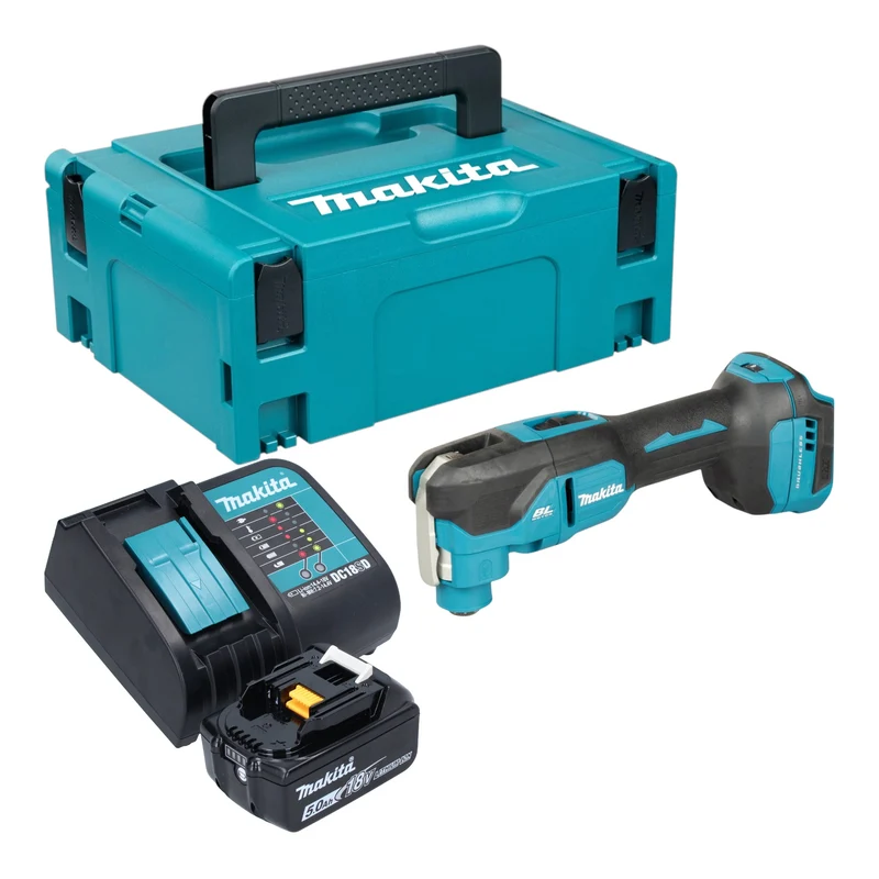 Makita DTM 53 ST1J Akku Multifunktionswerkzeug 18 V OIS / Starlock Brushless + 1x Akku 5,0 Ah + Ladegerät + Makpac