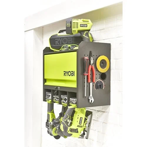 RYOBI Garagen-Wandschrank RHWS-01 (belastbar bis 150 kg, eintürig, 434 x 478 x 282 mm)