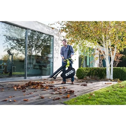 RYOBI OBV18 Brushless Akku-Laubsauger mit 200 km/h ohne Akku/Lader im Karton
