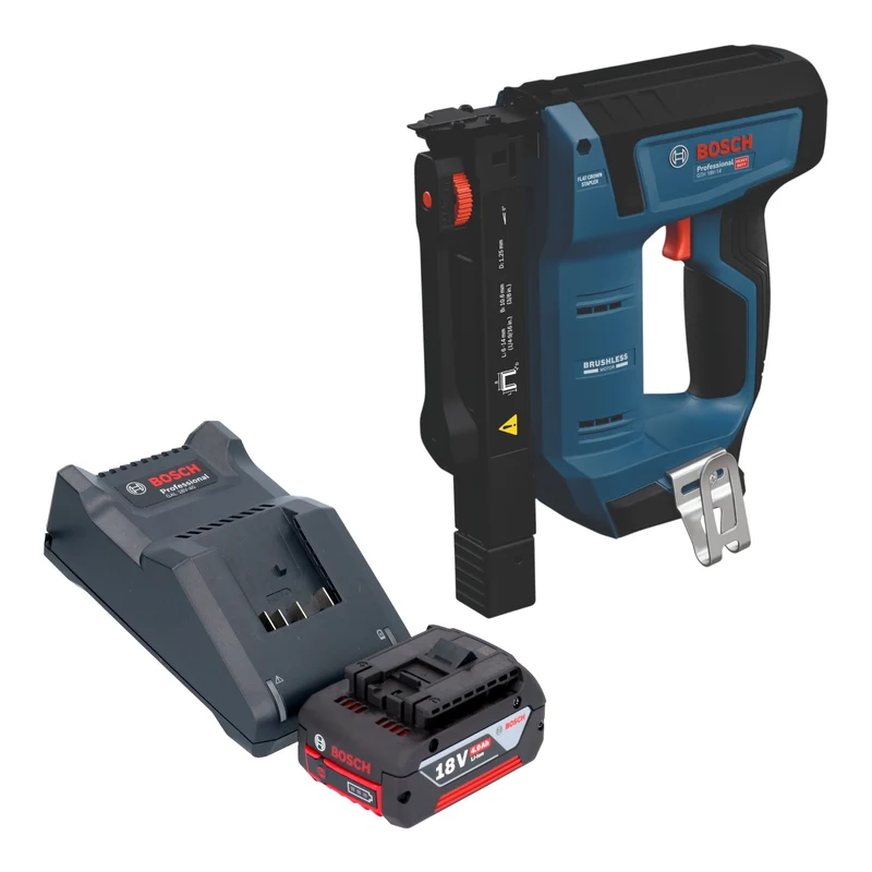 Bosch GTH 18V-14 Akku Holzklammerer 18 V 10,6 x 6 - 14 mm Brushless + 1x Akku 4,0 Ah + Ladegerät