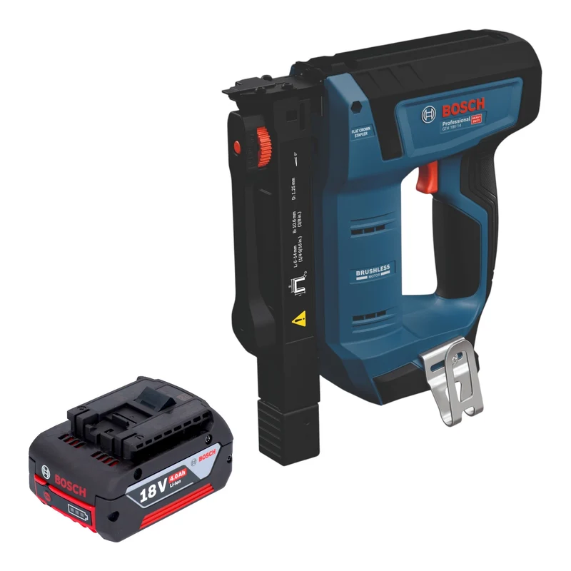 Bosch GTH 18V-14 Akku Holzklammerer 18 V 10,6 x 6 - 14 mm Brushless + 1x Akku 4,0 Ah - ohne Ladegerät