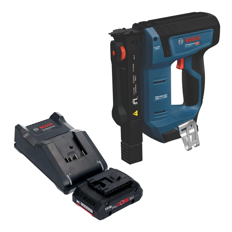 Bosch GTH 18V-14 Akku Holzklammerer 18 V 10,6 x 6 - 14 mm Brushless + 1x ProCORE Akku 4,0 Ah + Ladegerät