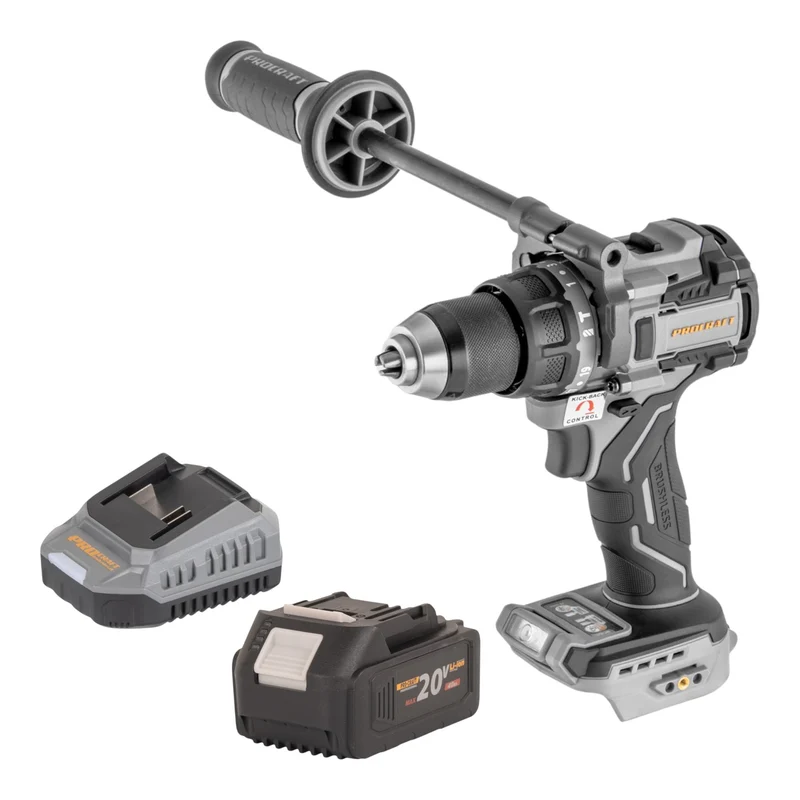 ProCraft Industrial CD20C-BB Akku Schlagbohrschrauber 20 V 120 Nm Brushless + 1x Akku 4,0 Ah + Ladegerät